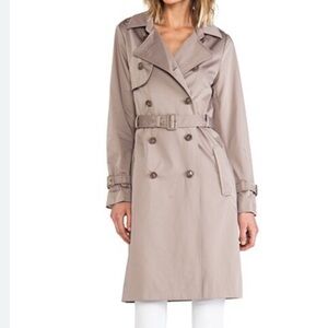 Soia & Kyo Beige Double-Breasted Trench Coat sz XS